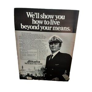 1977 Alitalia Airlines Italy Best In Europe airplane Original Print ad 70s
